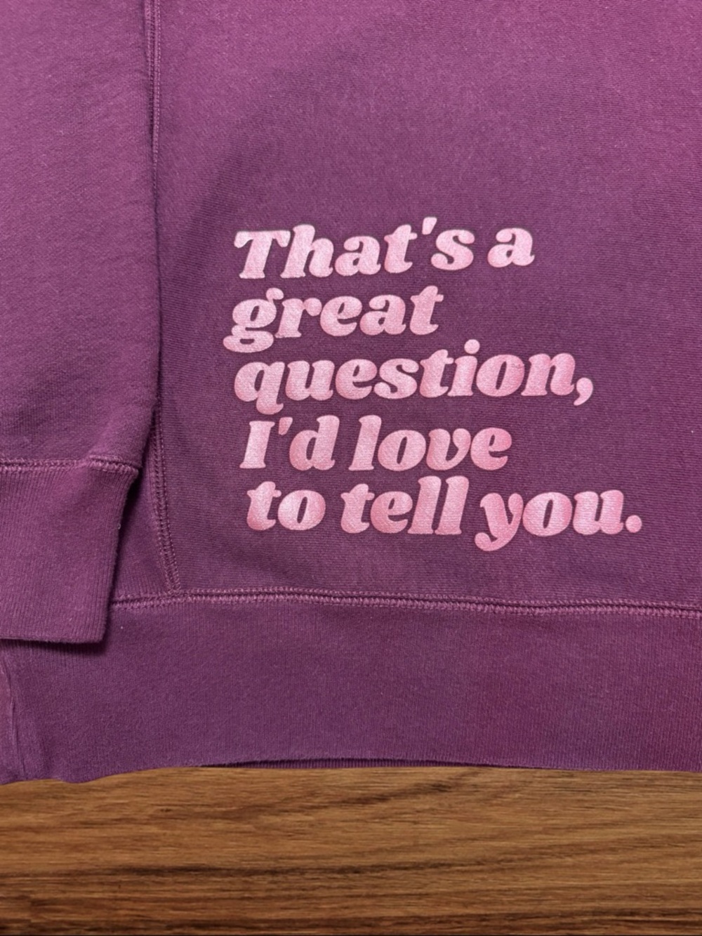 Elyse Myers Oversized Crewneck Sweatshirt “That’s a great question…” Size Small - Picture 3 of 7